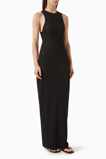 Racer Maxi Dress in Cotton-jersey