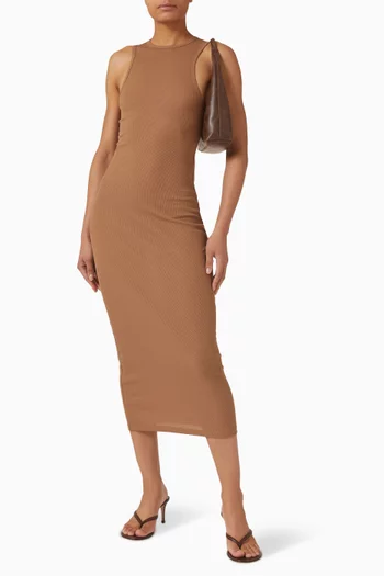 Racer Maxi Dress in Cotton-jersey