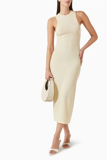 فستان طويل بتصميم رياضي في الخلف قطن وجيرسيه