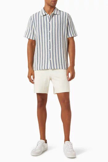 Pull-on Shorts in Cotton Bouclé