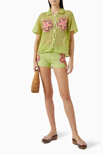 Elke Crochet Shorts in Cotton