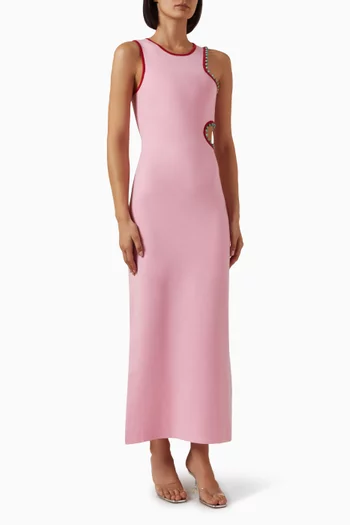 Escena Midi Dress in Viscose-blend Knit