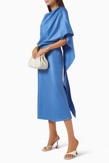 Mira Knot-back Midi Dress