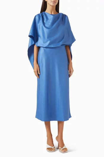 Mira Knot-back Midi Dress