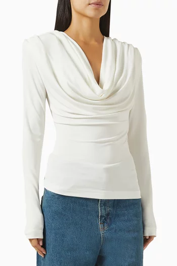 Cowl-neck Top in Jersey