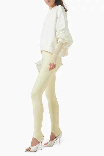 لغينغز بأشرطة أسفل القدم شفاف