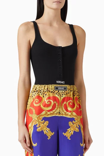 Tex Queen Bodysuit in Cotton-rib