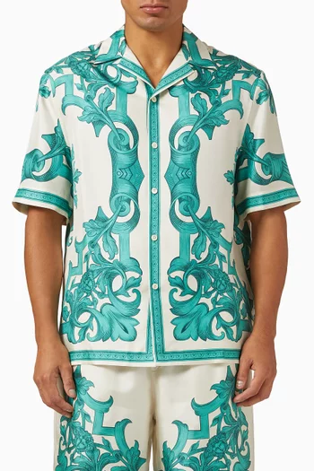 Barocco-print Shirt in Silk Twill