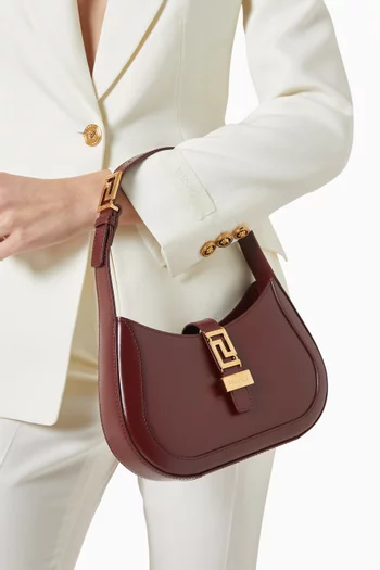 Greca Goddess Hobo Bag in Leather