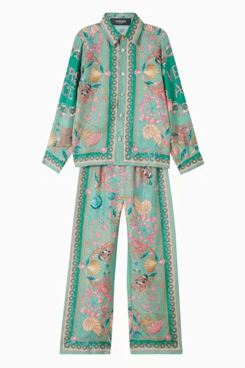 Barocco Print Shirt in Silk