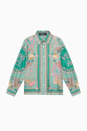 Barocco Print Shirt in Silk