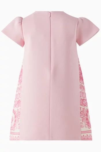 Barocco Foulard Trim Dress