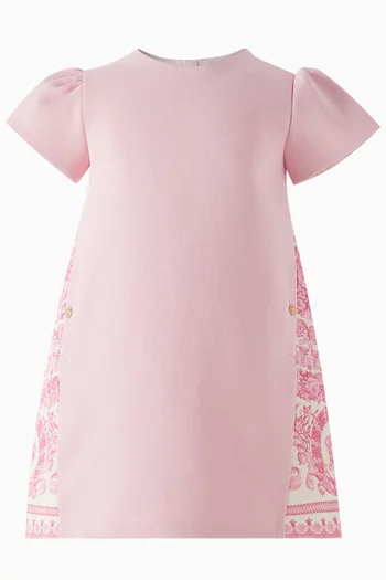 Barocco Foulard Trim Dress