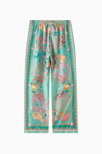 Underwater Barocco Pants in Silk Twill