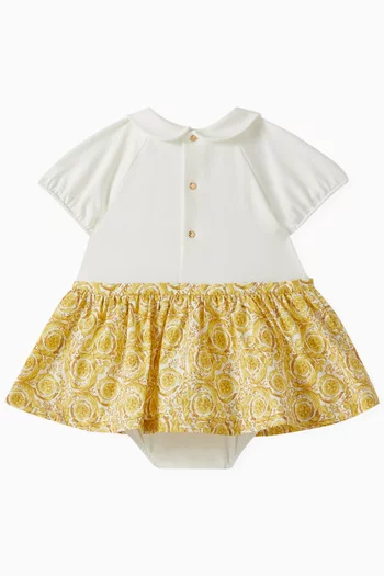 Barocco Romper Dress in Stretch Cotton