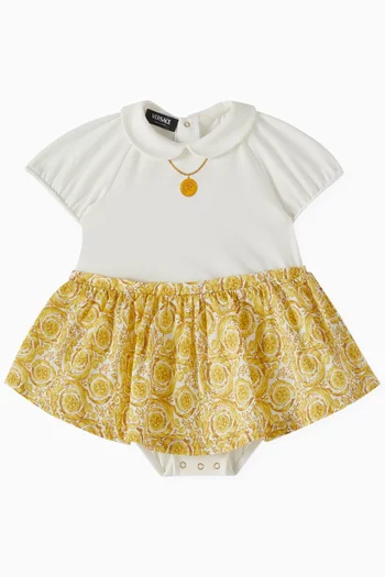 Barocco Romper Dress in Stretch Cotton