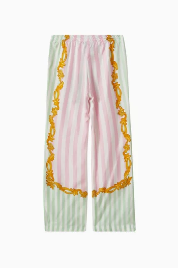 Barocco Pinstripe Pants in Silk
