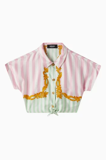 Barocco Pinstripe Shirt in Silk