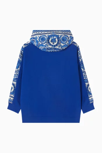 Barocco Foulard Hoodie in Cotton-fleece