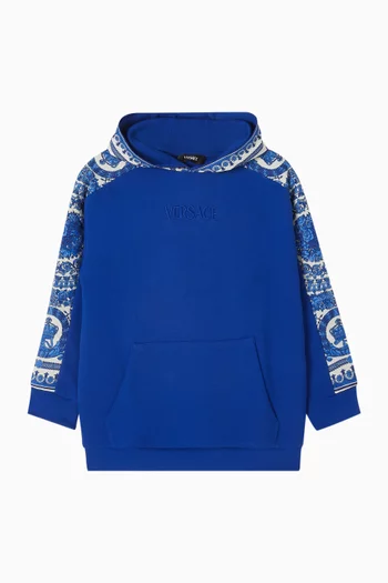Barocco Foulard Hoodie in Cotton-fleece