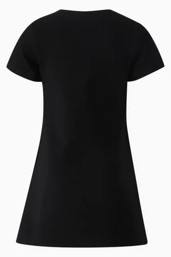 90s Vintage Logo-print Dress in Cotton Jersey