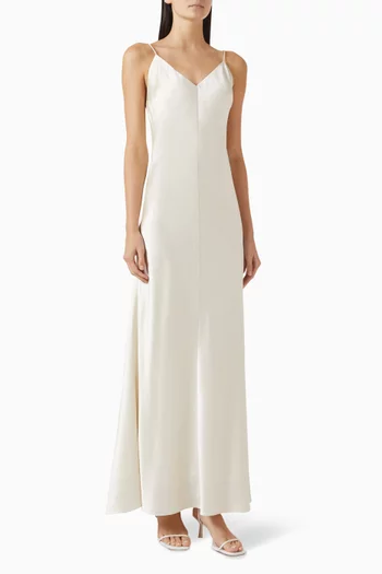 Cami Maxi Dress in Mulberry-silk