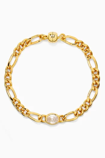 The Oval Bezel Chain Bracelet