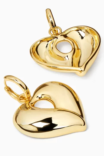 Corazon Statement Hoop Earrings in Gold-plated Brass