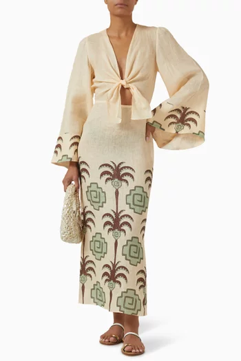 Sailing Flags Dress in Linen