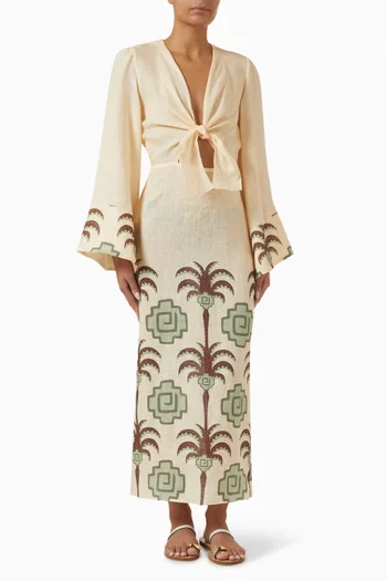 Sailing Flags Dress in Linen