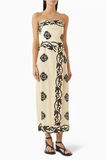 Ancient Wrap-effect Dress in Linen