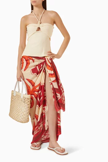 Mexicas Tropical Equestrian Pareo in Cotton