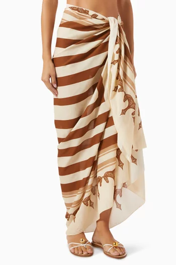 Infinity Palm Pareo in Cotton