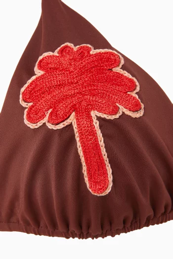 Heatwave Embroidered Bikini Top