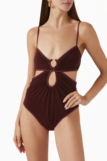 Sunny Days Cutout One-piece Swimsuit