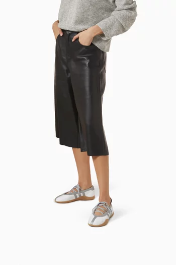 حذاء باليرينا تايكواندو ماي بكعب مسطح جلد