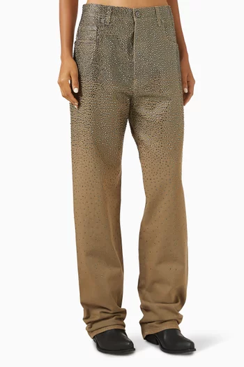 Kim Swarovski Crystal-embellished Jeans