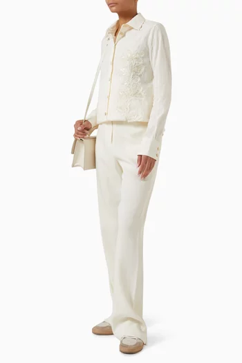 Sequin-embellished Shirt in Cotton
