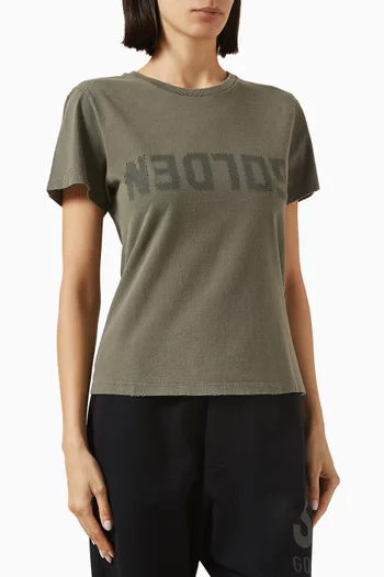Logo Letter T-shirt in Cotton