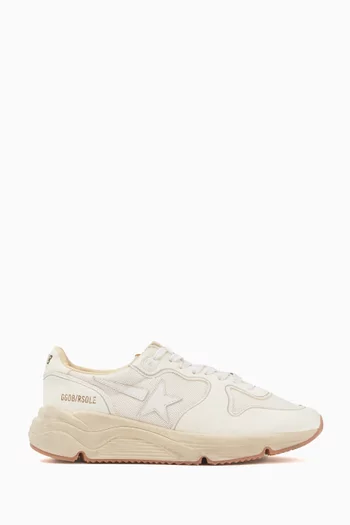 Running Sole Sneakers in Leather & Mesh