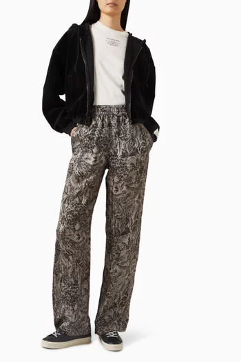 Olenska Cropped Hoodie in Chenille Jersey