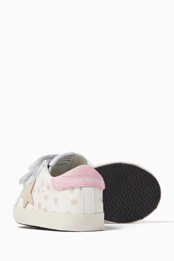 Floral Stamp Baby School Sneakers