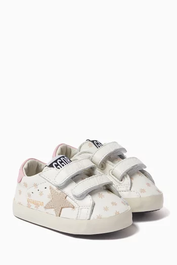 Floral Stamp Baby School Sneakers