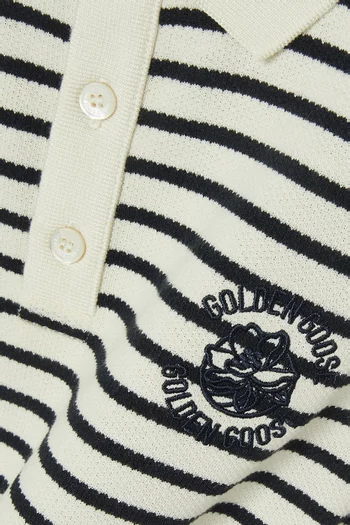 Striped Polo Shirt in Cotton-piqué
