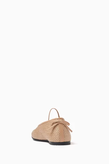 Bula Node Ballet Flats in Raffia