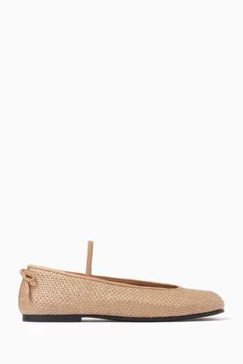 Bula Node Ballet Flats in Raffia