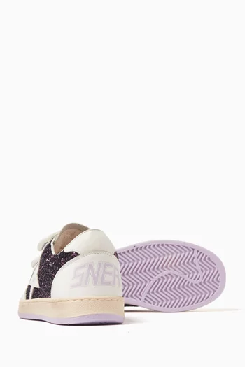 Glitter Panel Ball Star Sneakers