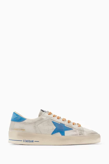 Stardan Sneakers in Croc-embossed Leather