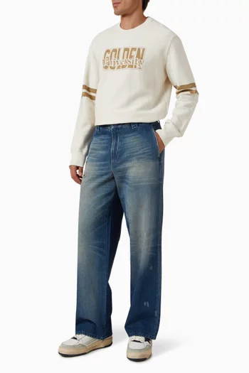 Printed Sweatshirt in Cotton