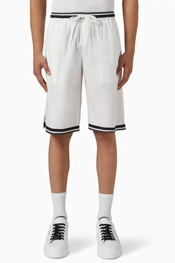 Drawstring Shorts in Poplin